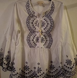 Michael kors bell bottom sleeve blouse